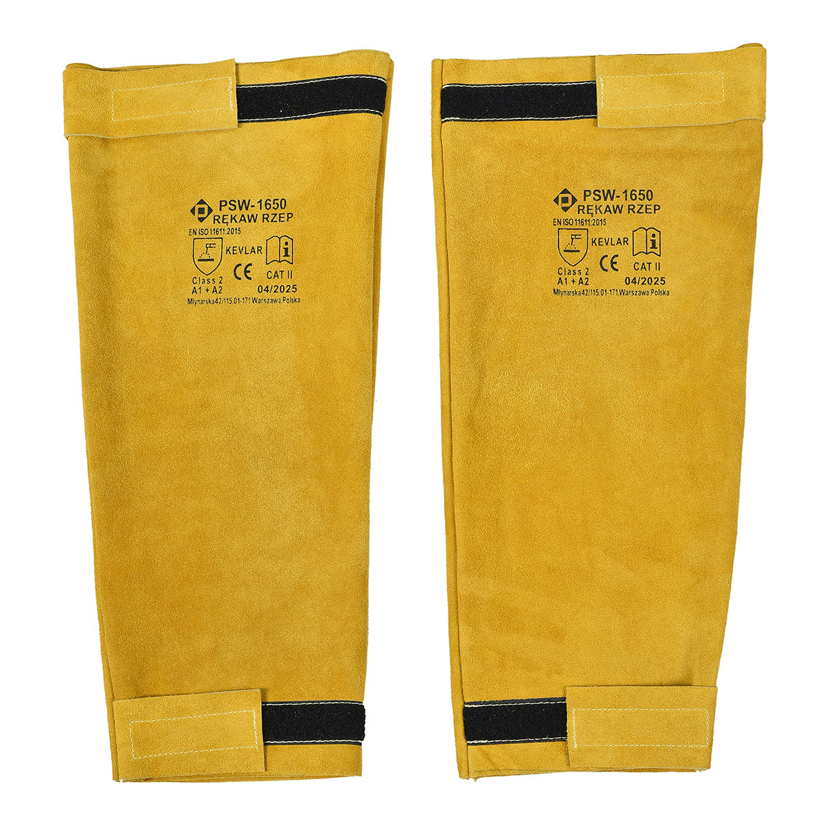 PSW-1650 Rzep Skórzane Rękawy Spawalnicze